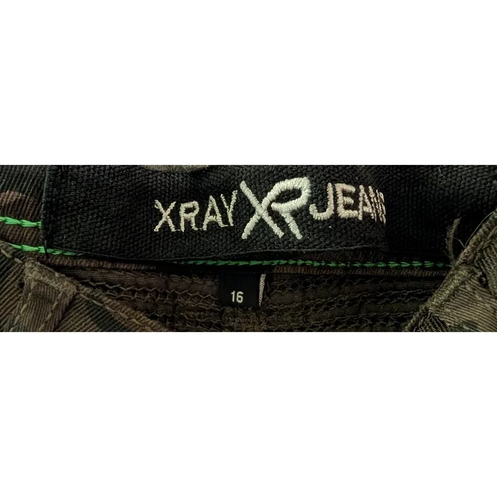 XRAY Boys Camo Print Moto Jeans  Olive Camo  Size 16  NEW  $58 NWT